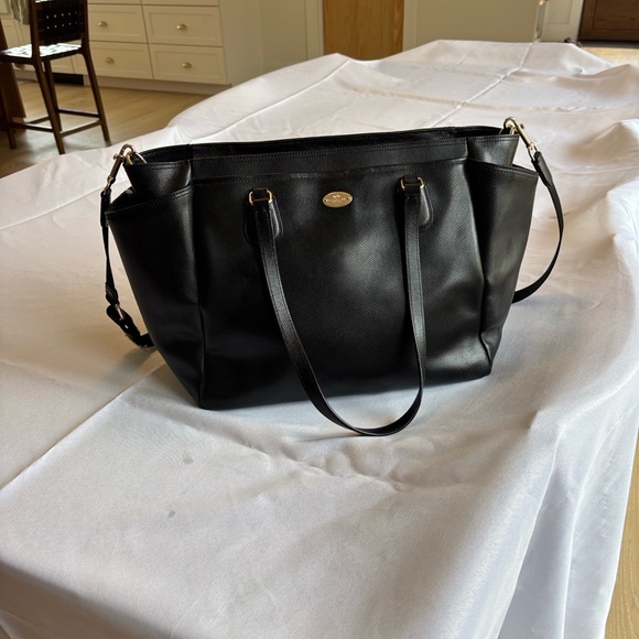 Coach Handbags - Coach Black Leather Tote Bag
